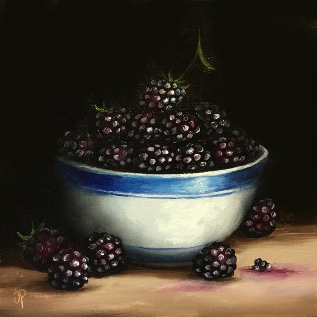 'Bowl of Blackberries' by artist Jane Palmer